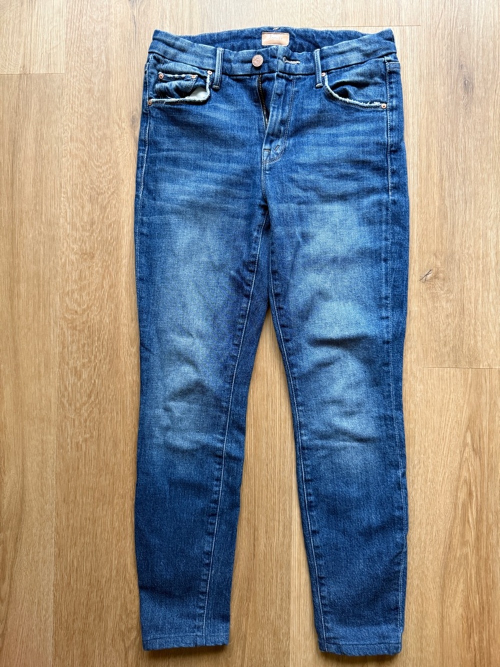 MOTHER Women's Medium Blue Skinny Jeans